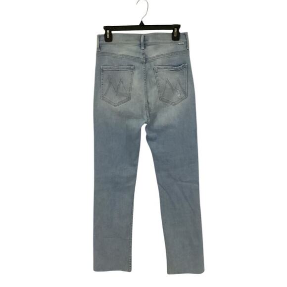 Mother Denim High Waisted Rider Ankle Fray Island Afterhours Light Wash Size 28 - Picture 10 of 15